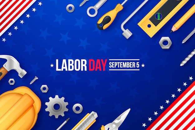 Realistic background for labor day celebration