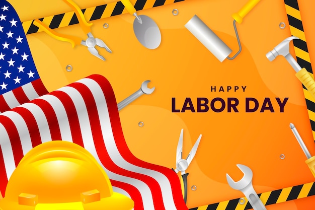 Realistic background for labor day celebration