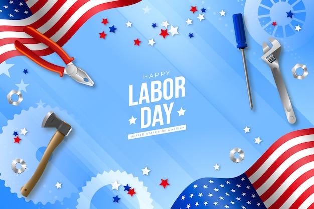 Realistic background for labor day celebration