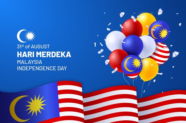 Realistic background for malaysia independence day