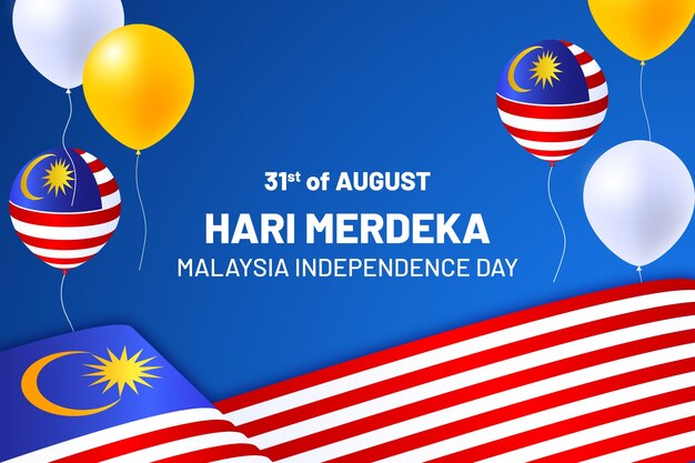 Realistic background for malaysia independence day