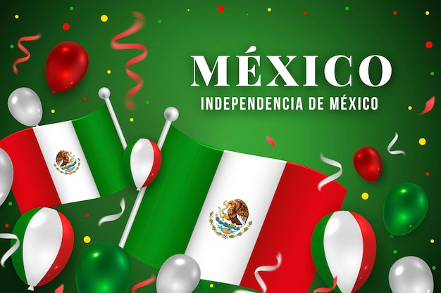 Realistic background for mexico independence celebration