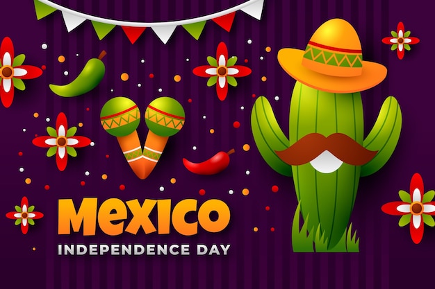 Realistic background for mexico independence celebration