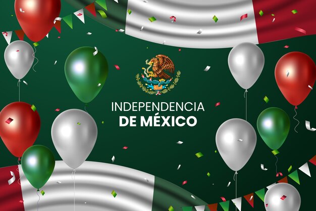 Realistic background for mexico independence celebration