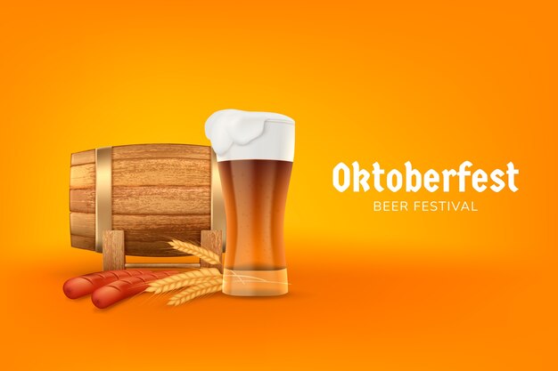 Realistic background for oktoberfest festival