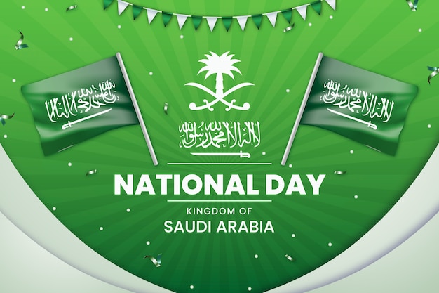 Realistic background for saudi national day