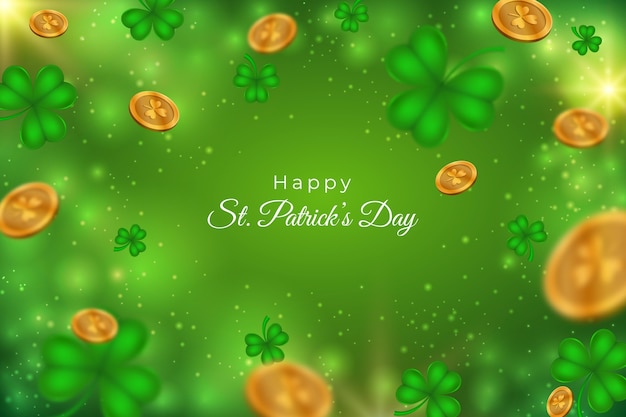 Free Vector realistic background for st patrick's day celebration