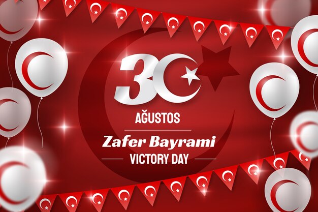 Realistic background for turkish armed forces day celebration