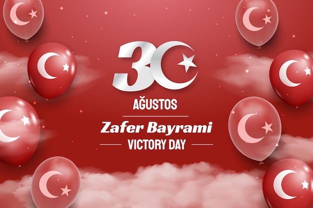 Realistic background for turkish armed forces day celebration