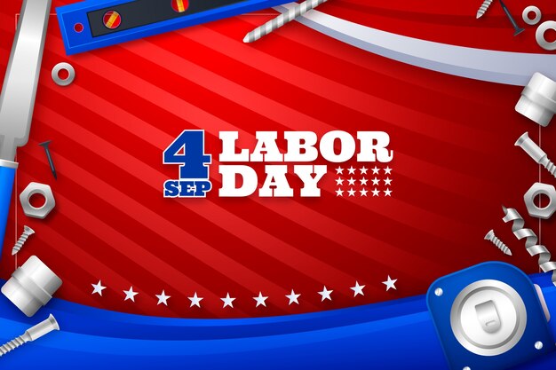 Free Vector realistic background for us labor day celebration