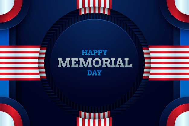 Free vector realistic background for usa memorial day holiday