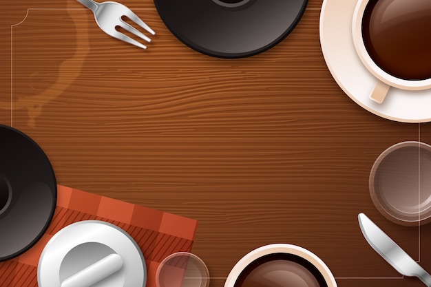 Free Vector realistic background for world coffee day celebration