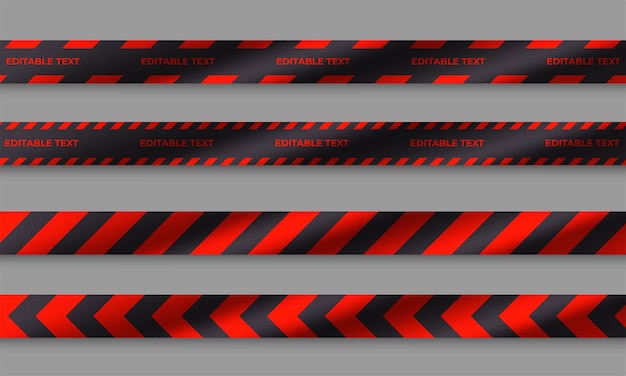 Realistic barricade tape vector illustration