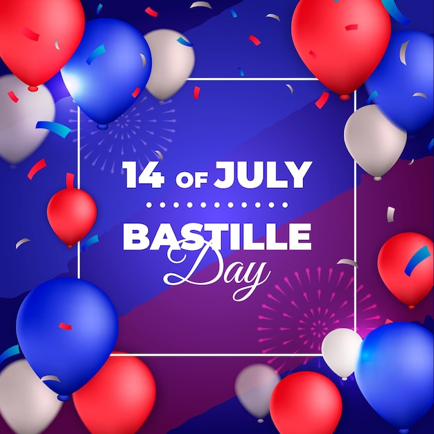 Realistic bastille day concept