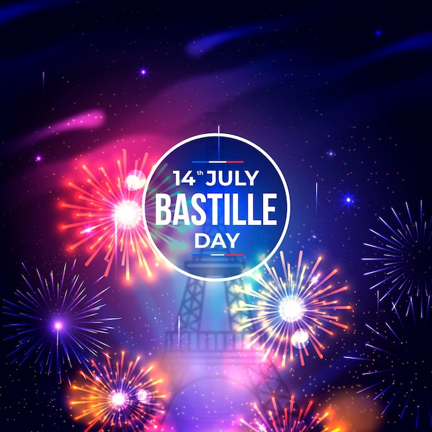 Realistic bastille day concept