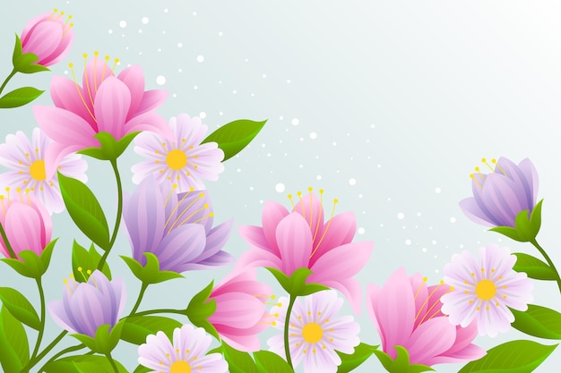 Realistic beautiful spring background