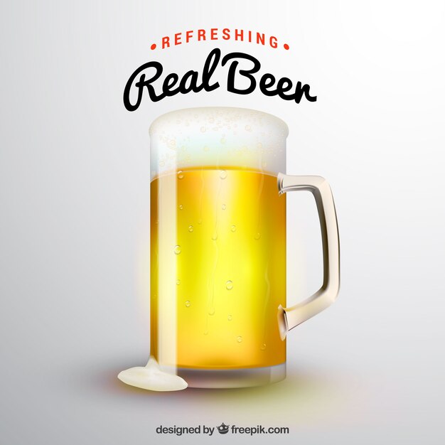 Realistic beer background