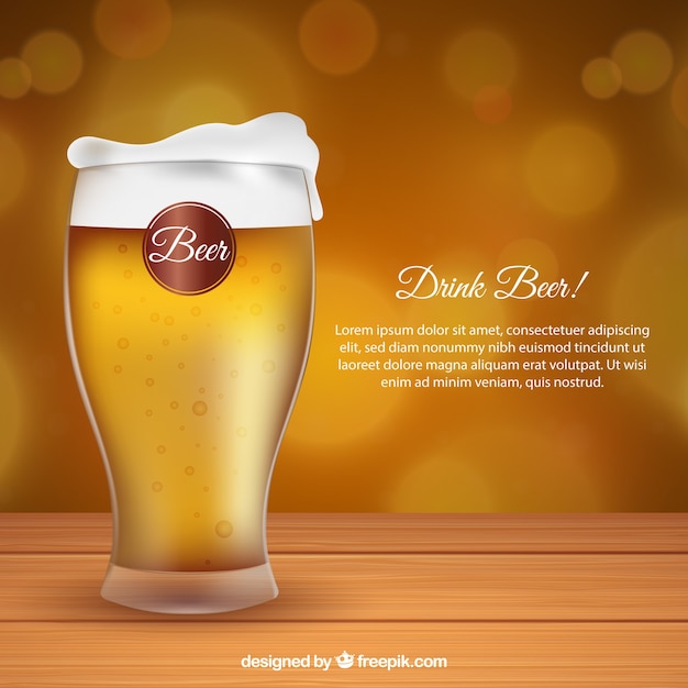 Free Vector realistic beer background