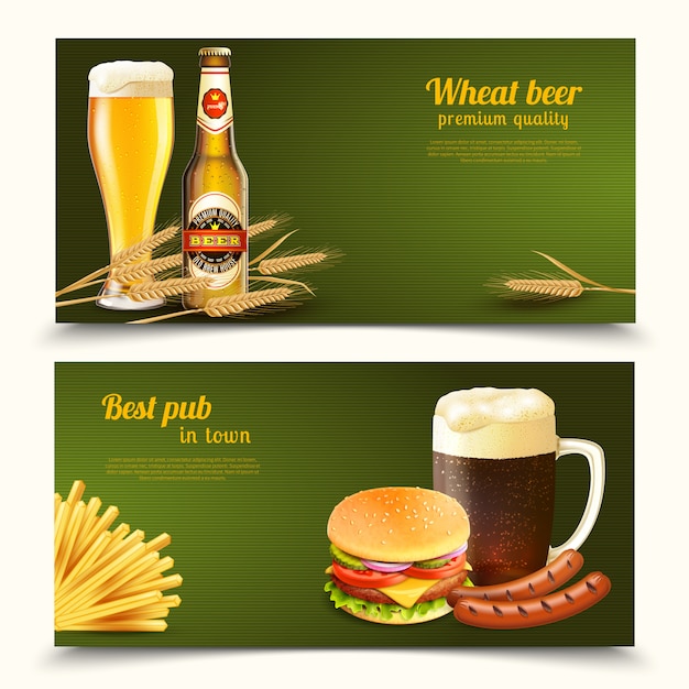 Realistic Beer Banners