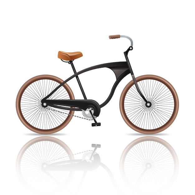 Free Vector realistic bicycle isolated