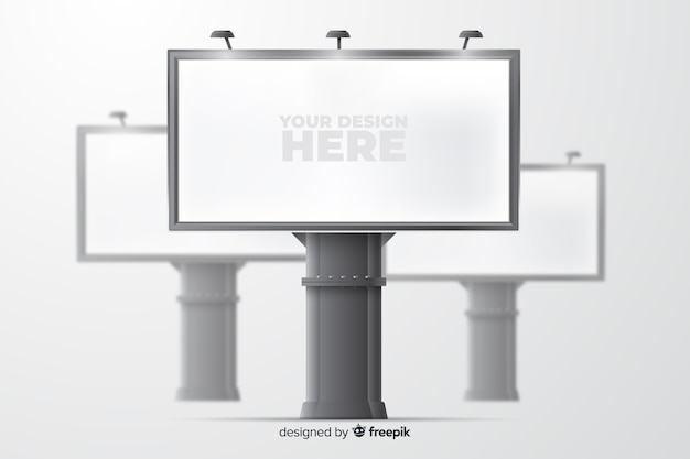 Free Vector realistic billboard template