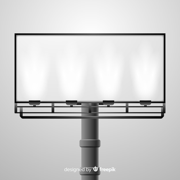 Free Vector realistic billboard template