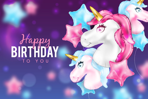 Free Vector realistic birthday background