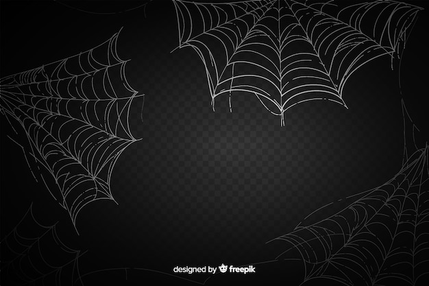 Realistic black cobweb with gradient