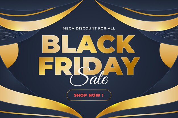 Realistic black friday background