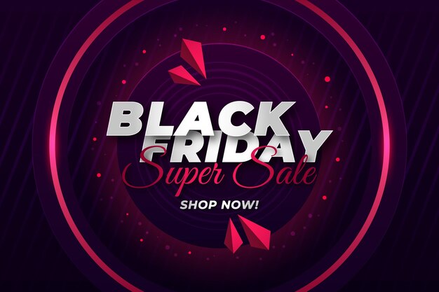 Realistic black friday background