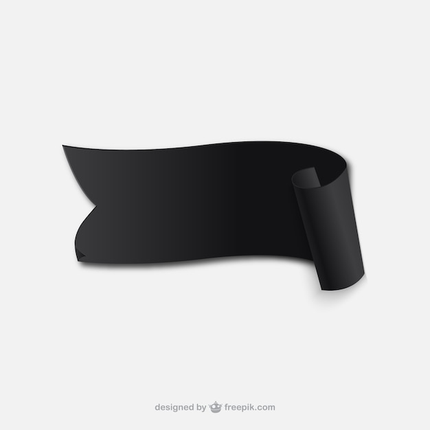 Free Vector realistic black ribbon