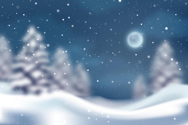 Realistic blurred christmas background