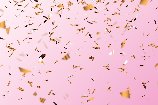 Free vector realistic blurred confetti background