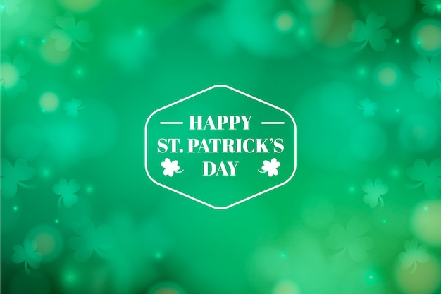 Realistic blurry st. patrick's day background