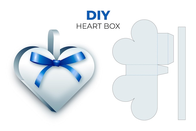 Free Vector realistic box packaging die cut template