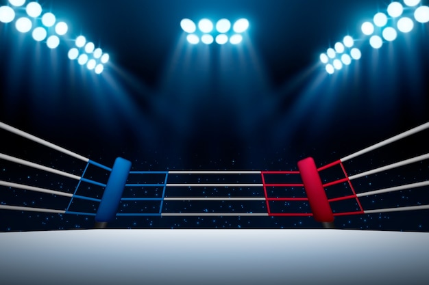 Free Vector realistic boxing ring background