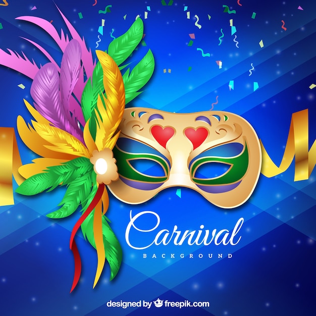 Realistic brazilian carnival background