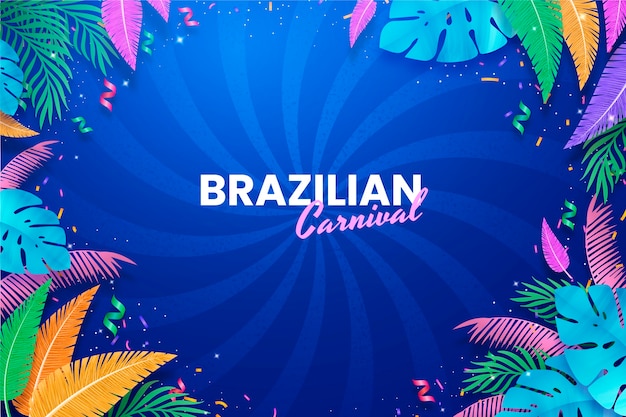 Realistic brazilian carnival background