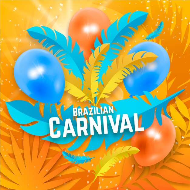 Realistic brazilian carnival concept