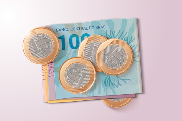 Free Vector realistic brazilian real illustration