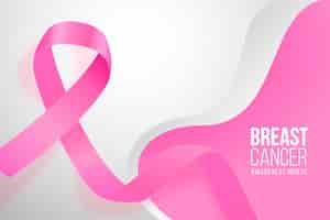 Free vector realistic breast cancer awareness month background