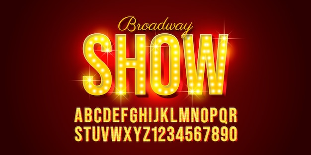 Realistic broadway font