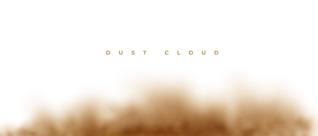 Free vector realistic brown dusty sand storm cloud background with smoke effect