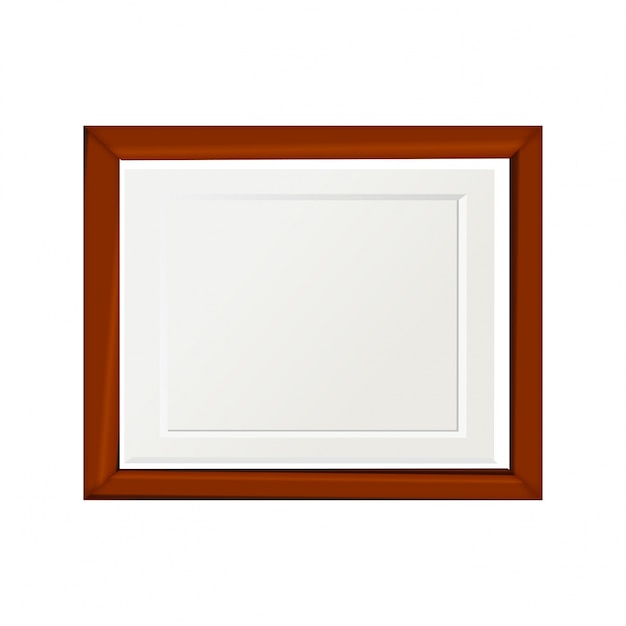 A realistic brown frame