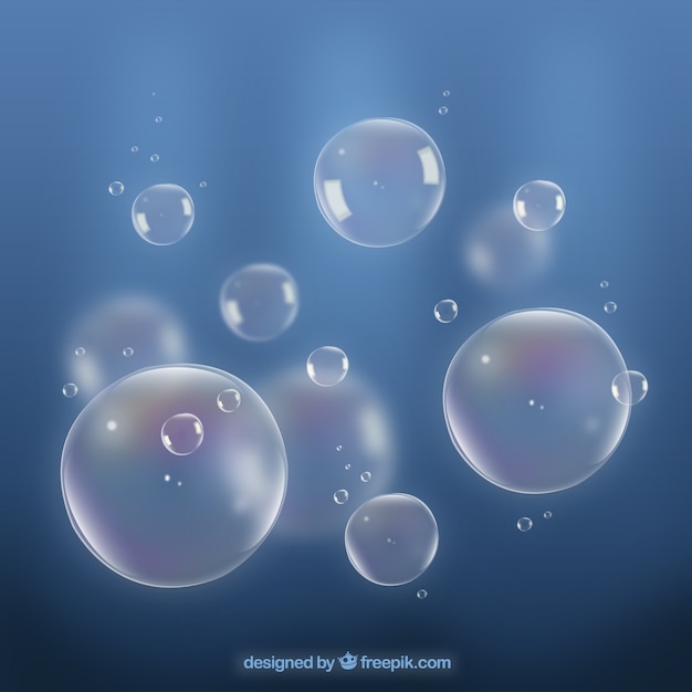 Realistic bubbles background