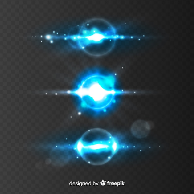 Free Vector realistic burst of light collectio