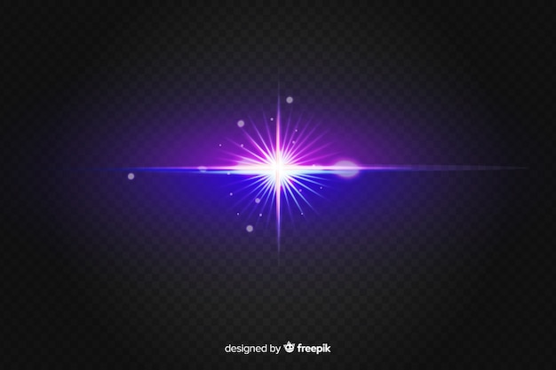 Free Vector realistic burst of light effect on two colors