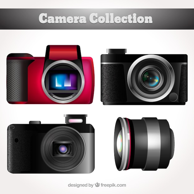 Free Vector realistic camera collection