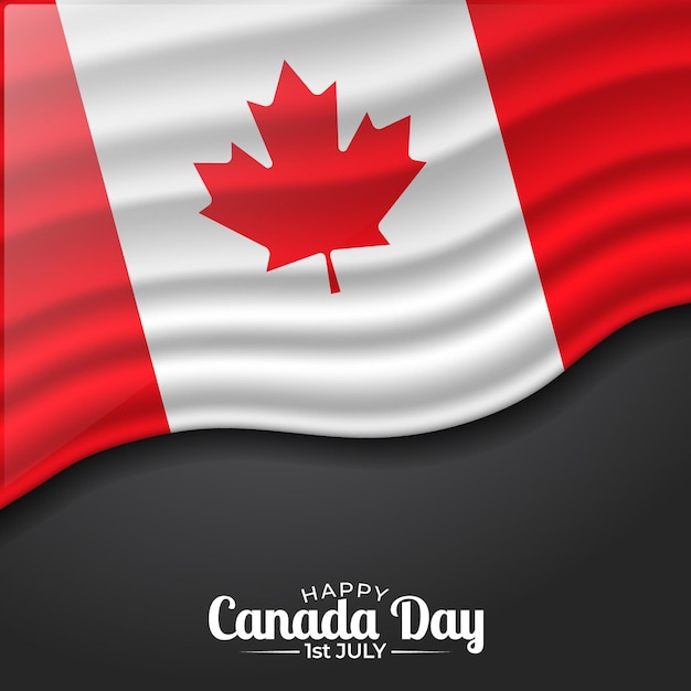 Free vector realistic canada day concept