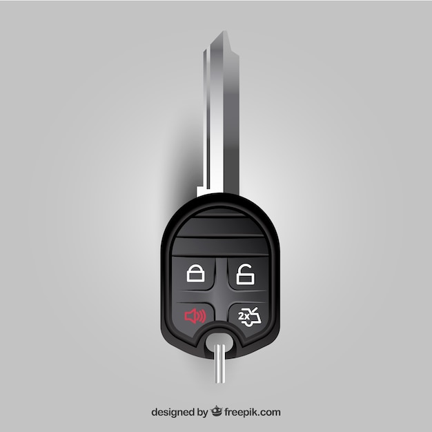 Free vector realistic car key